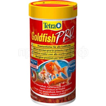 Корм для рыб Tetra Goldfish PRO банка 100 мл чипсы для золотых рыбок