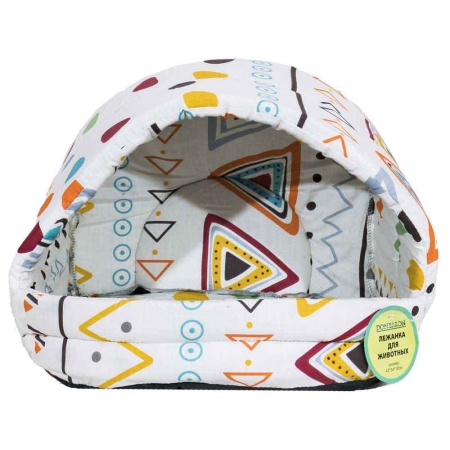 Лежанка Лукошко поролоновая хлопок  МИКС 42*34*18см/DONBARON