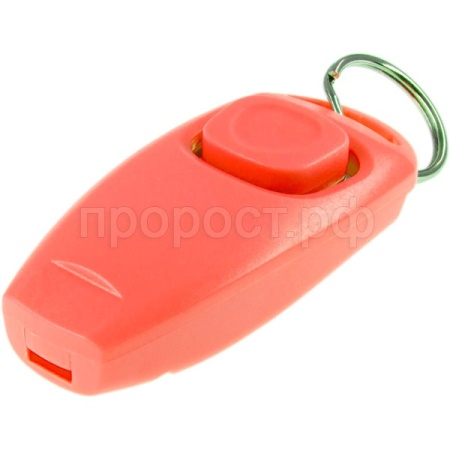 Кликер-свисток ZooOne с кольцом красный 1009-09/Пет Лайн