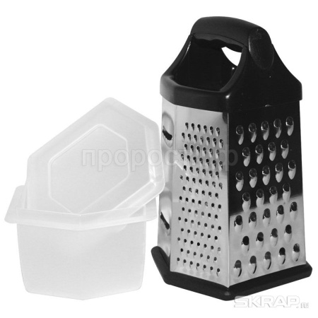 Терка шестигранная GR-002-8 нерж.сталь, ручка пластик /12шт/965006