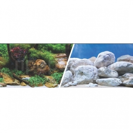 Фон для аквариума Водный сад/Яркие камни 45см*15м BACKGROUND 066