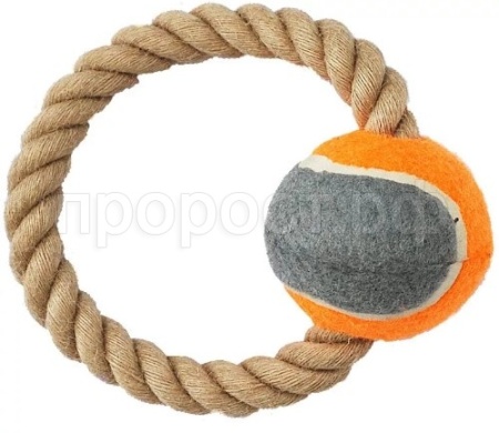 Игрушка для собак Грейфер кольцо с мячом 16см ГР898