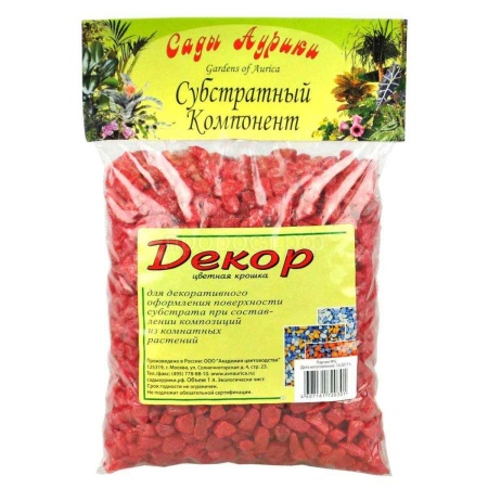 Декоративная цветная крошка (красный) 1л 