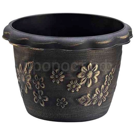Кашпо Вдохновение 26,5*18,5см золото  KD3904S+170S/60шт/КР