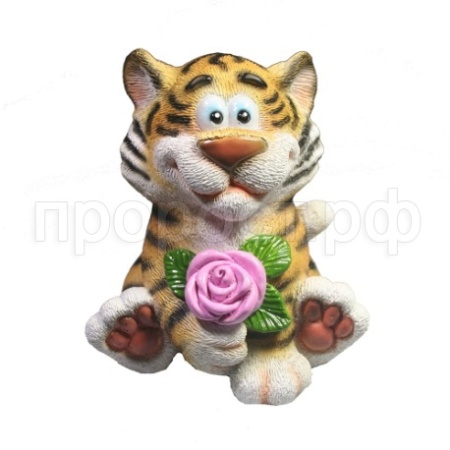 Тигр с розой L9W8.5H10,5см 716221/SGT013