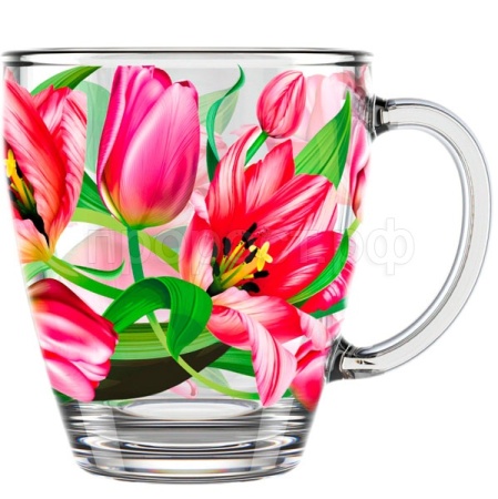 Кружка Тюльпаны 350мл /2025-Д /16шт/ДК