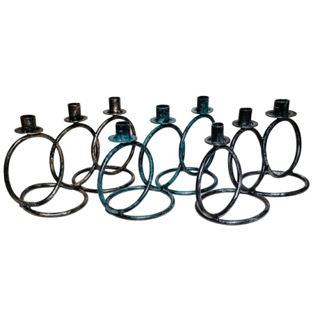 ДЕКОР Подсвечник Кольцо 3 свечи антик серебро РЗДИ/1шт