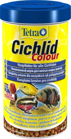 Корм для рыб Tetra Cichlid Colour банка 500 мл шарики для яркости окраски цихлид