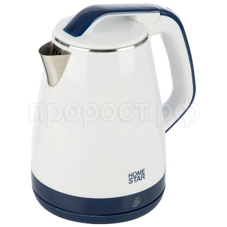 Чайник электр. 1,8л HOMESTAR двойной корпус пластик белый HS-1035/12шт/102700