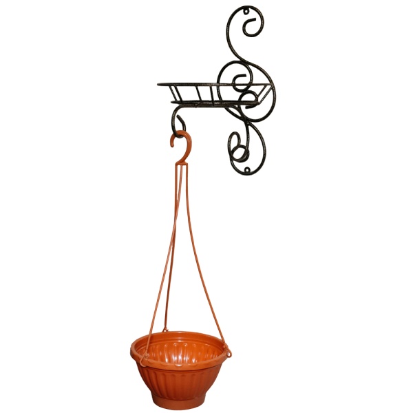 Подставка Настенная РЗДИ Крюк Комбо 1 горшок бронза