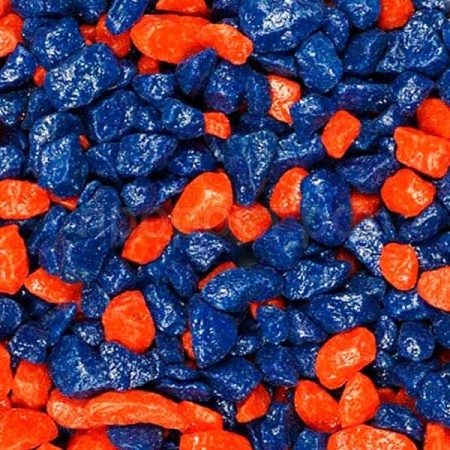 Грунт для аквариума Тритон блестящий смесь №4(оранжевый+синий) 800гр