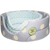 Лежанка овальная стеганая поролоновая хлопок Горох МИКС 52*46*20см/DONBARON Лежанка овальная стеганая поролоновая хлопок Горох МИКС 52*46*20см/DONBARON