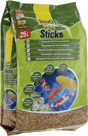 Корм для рыб Tetra Pond Sticks крафт-пакет 25 л палочки для прудовых рыб