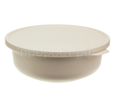 Миска ТЭСТИ 1,2л с крышкой латте М1362 /24шт/М-пласт