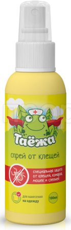 Комары Таежа спрей от Клещей 100мл (на одежду) 16шт