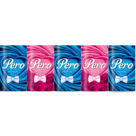 Платочки бумажное 3 слоя Pero (10шт) белые 10л /24шт/0384