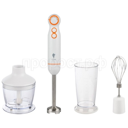 Блендер LEONORD 800Вт погружной 2 скорости бело-оранжевый LE-1722 105811 /6шт/
