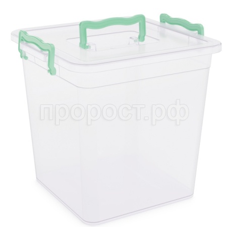 Контейнер д/хранения 12л квадрат. с ручками М5240 /8шт/Альтерн