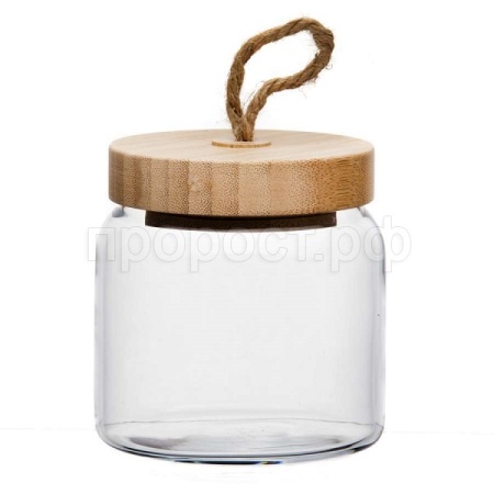 Банка стеклянная 575мл с бамбук. крышкой ВУДИ В КОРОБКЕ 43573В/ 6шт/Pasabahce